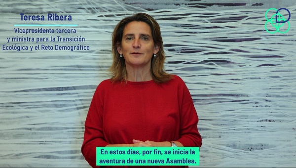 Teresa Ribera da la bienvenida a la Asamblea Ciudadana para el Clima